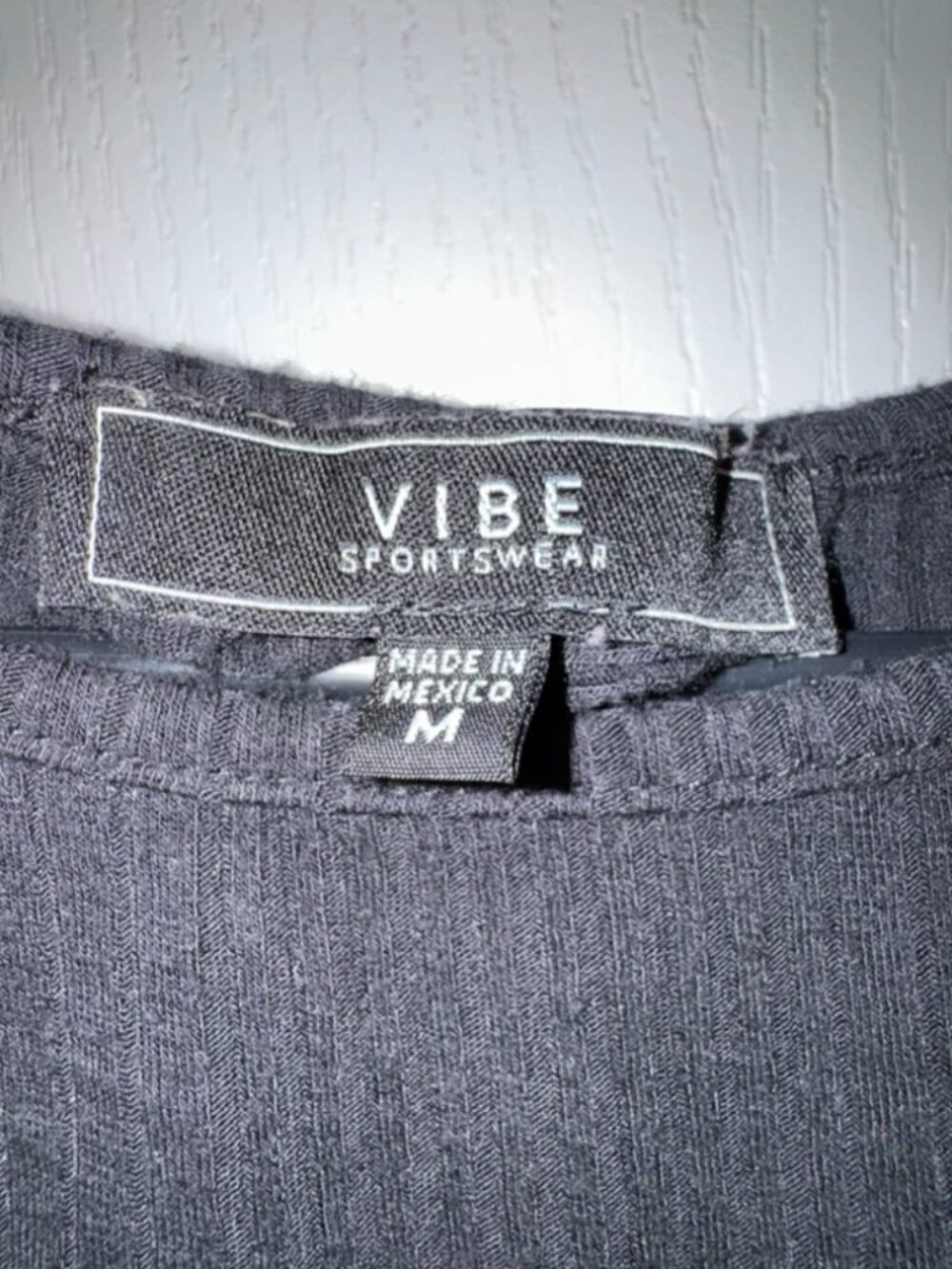 Vibe Sportswear Womens Black Ribbed Knit Tied Open Back M - Picture 5 of 5
